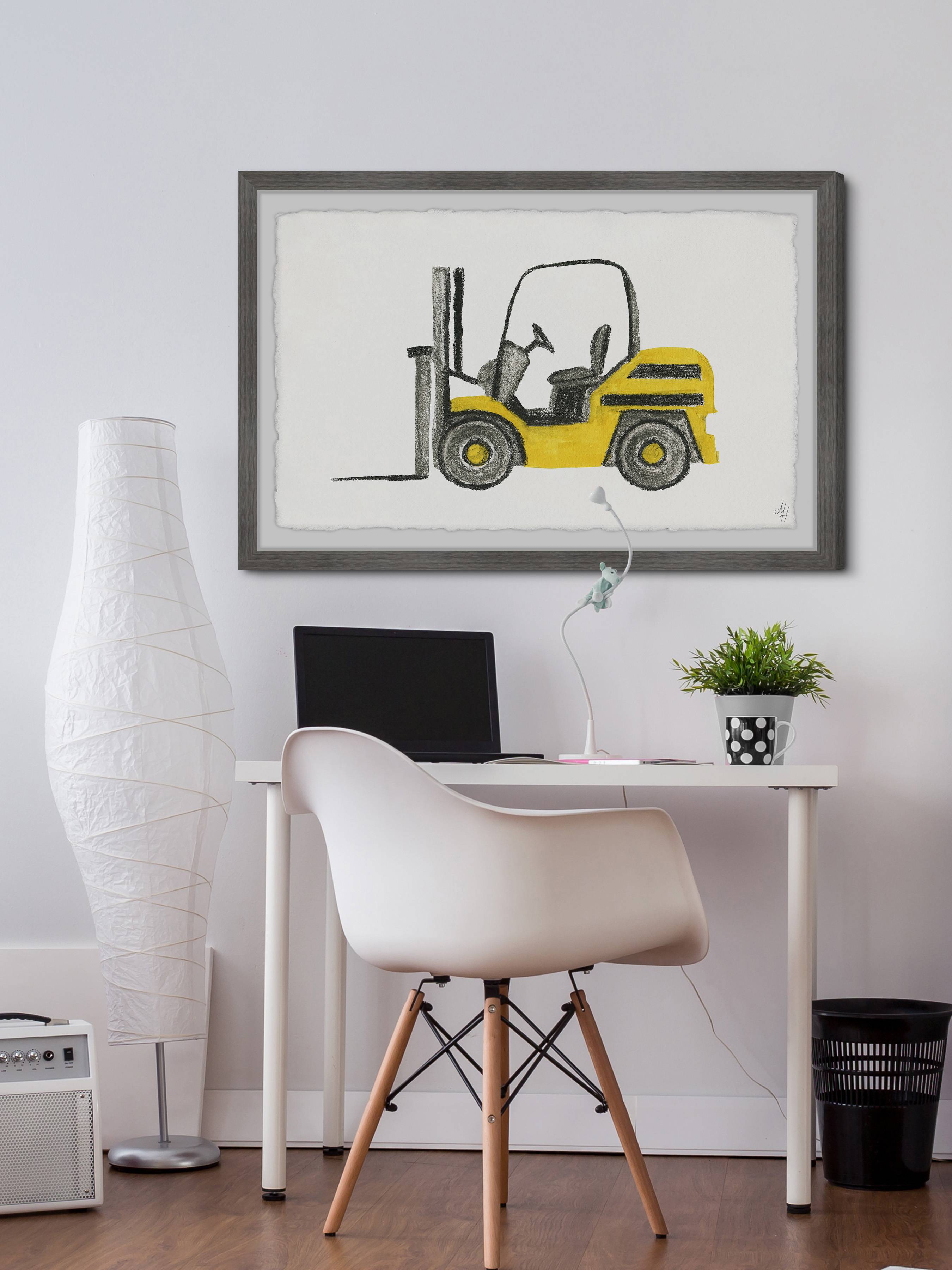 Marmont Hill Forklift Truck Framed Wall Art