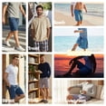 thumbnail image 7 of MoFiz Men's 3-Pack Woven Pajama Shorts 100% Cotton Plaid Sleep Lounge, 7 of 7