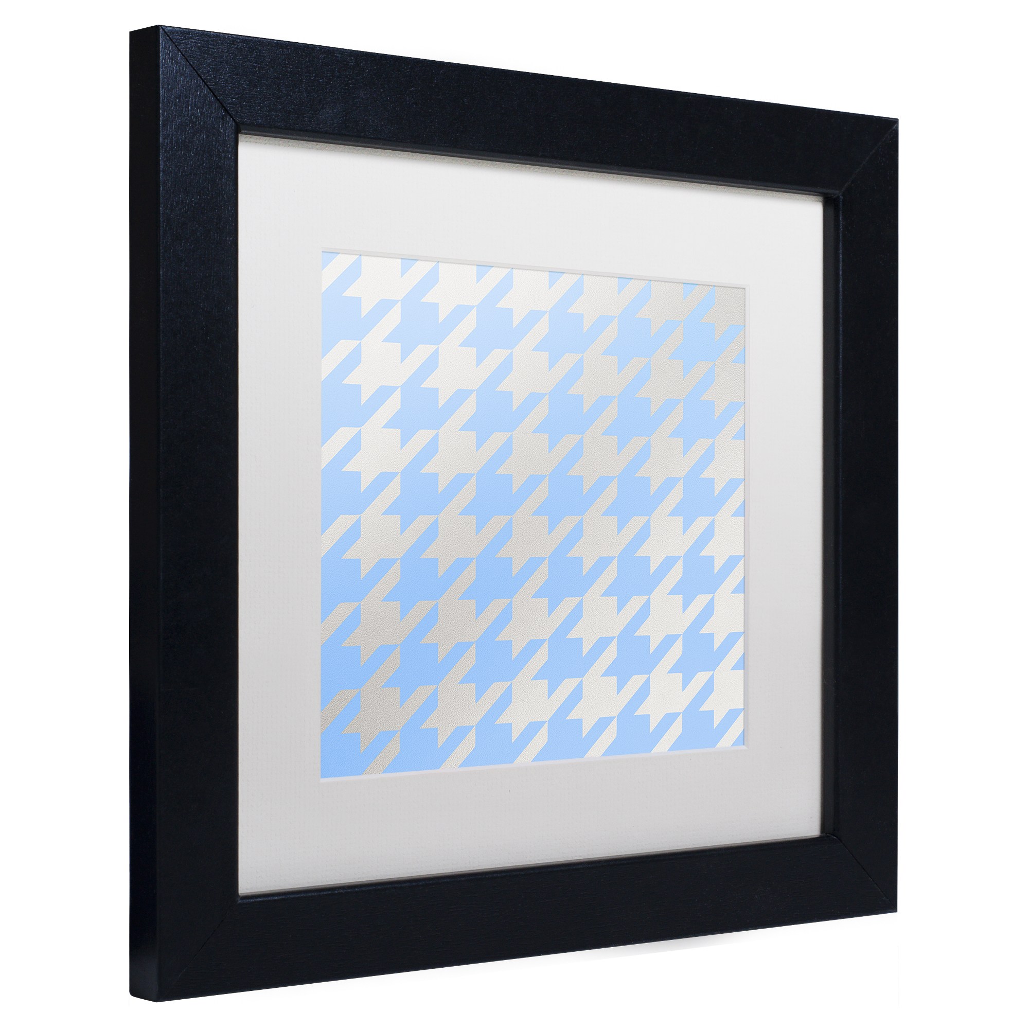 Trademark Fine Art "Xmas Houndstooth 3" Canvas Art by Color Bakery, White Matte, Black Frame