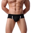 thumbnail image 2 of IAJDKMEK Men's Boxer Briefs - Low-Rise Sexy Underwear for Men, Flat-Angle Comfort Mens Boxer Briefs, Soft Boxer Briefs for Daily,Black L, 2 of 7