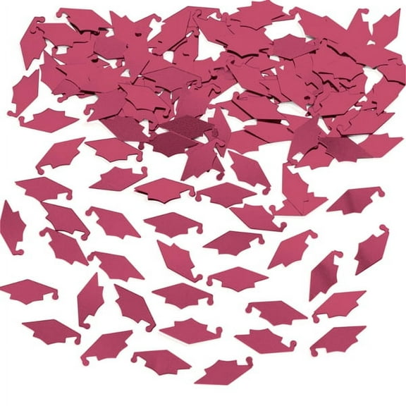 Mortarboards Graduation Confetti - Burgundy