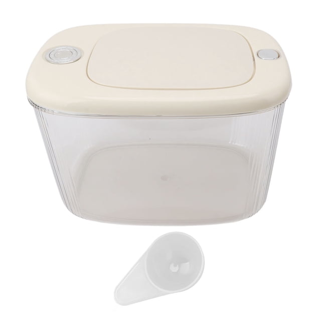 Contenedor de almacenamiento de arroz, cubo de grano sellado transparente de PE, dispensador de comida para perros con tapa para cocina, 10000 ml