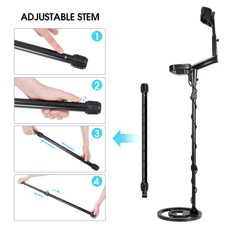  Professional Metal Detector for Adults, High Sensitivity Gold  Detector with Waterproof Coil, Gold Finder with LCD Display, Pinpoint 5  Modes, Gifts for Men 10 Coil : Everything Else