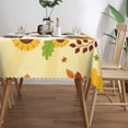 thumbnail image 3 of DouZhe Rectangular Tablecloth, Thanksgiving Autumn Leaves Table Cloth for Kitchen Dinning Tabletop, 72" x 54" Waterproof Polyester Table Cover, 3 of 8