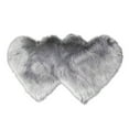 thumbnail image 2 of 1 Double Heart Rug Wool Imitation Sheepskin Rugs Faux Non Slip Bedroom Shaggy Carpet Mats Carpet, 2 of 2