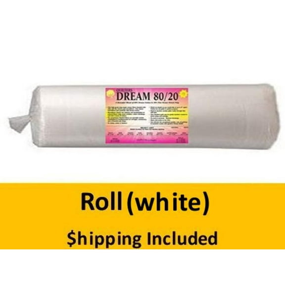 EWSR Dream White 80/20 Select Batting (Roll, Throw  60 in x 30 yds) shipping included*