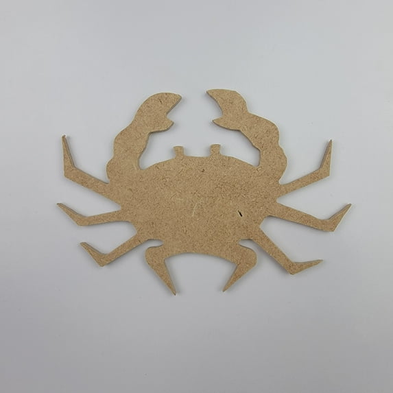 5"Crab, Unfinished Wood Art Shape by Wooden Craft Cutouts, 1-8 Thickness