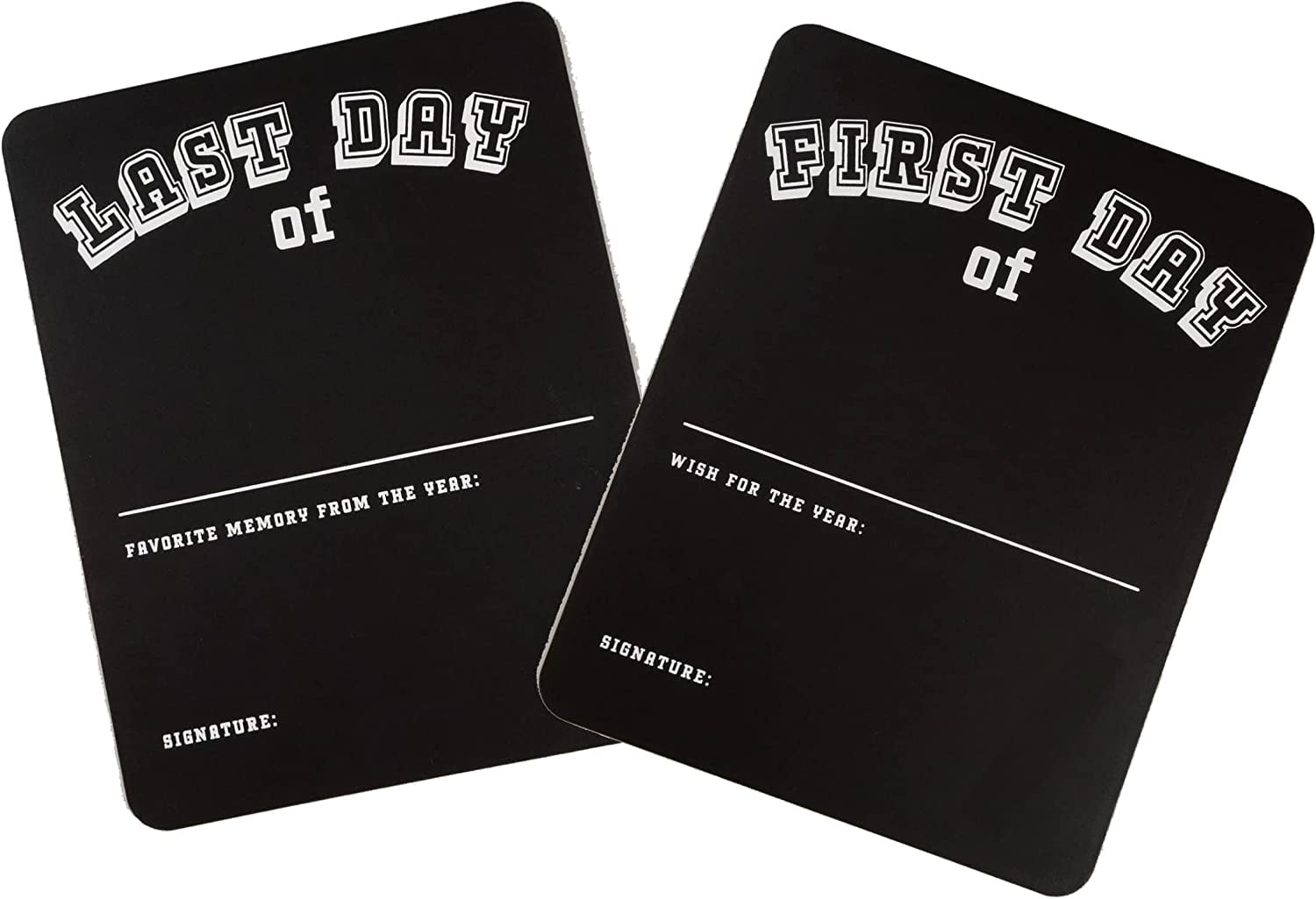 First / Last Day of School Chalkboard, 12 x 10 Inch Double Sided Back to School Sign for Kids/Girls/Boys - Preschool/ Kindergarten (one Board)