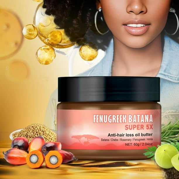 Mantequilla para el Cabello Crema Batana, Mantequilla Batana Oil Hidratante 2.1 oz Seguridad Portátil para El Hogar