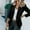 Black, variant on Womens Long Sleeve Casual Blazers Button Lapel Solid Color Knit Jacket Suit Open Front Business Work Office Blazer Coat