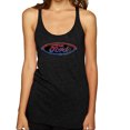 thumbnail image 1 of Red Blue and Black Ford Logo | Womens Cars and Trucks Premium Tri-Blend Racerback Tank Top, Vintage Black, X-Large, 1 of 3