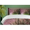 thumbnail image 4 of Ambesonne Japanese Duvet Cover Sets, Park in Chiang Mai, 2-Queen, Fuchsia Brown Fern Green, 4 of 7