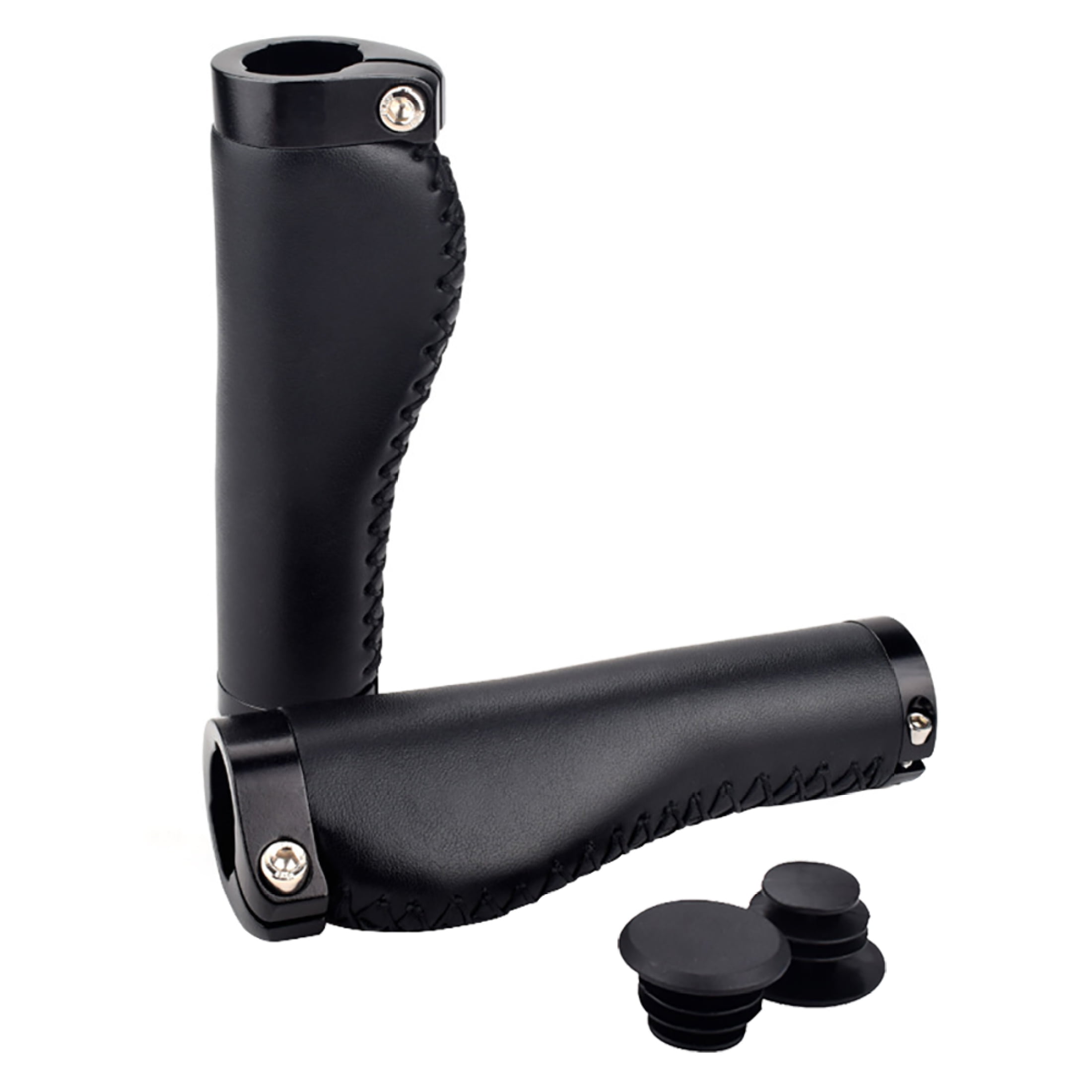 MoreChioce 2pcs Bike Handlebars Retro Casual PU Leather Handlebar Cover