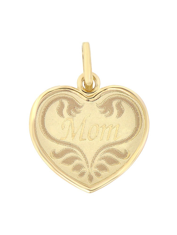 Silver Yellow Plated Mom Charm 20mm