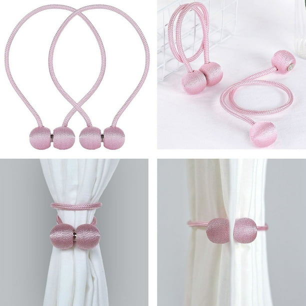Efavormart Pack of 2 Pink Curtain Tie Backs for Window