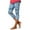 Blue, variant on Sevevn Women's Summer Casual Elastic Waist Printed Cropped Beach Pants Multicolor M Spring Tops for Women