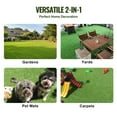 thumbnail image 7 of Artificial Grass Rug, 4x6 ft Indoor/Outdoor Green Turf Mat - 1.38" Thick Fake Lawn with Drainage Holes, Easy Clean Door Mat for Patio, Entryway, Balcony, Pet & Dog Mats, Multi-Purpose Home Decor, 7 of 7