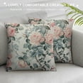 thumbnail image 3 of Leisuo Watercolor Rose Throw Pillow Cover Vintage Garden Plants Elegance Botanical Cozy Square Cushion Case for Men Women Boys Girls Room Home Decor, 3 of 5