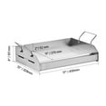 thumbnail image 6 of KFFKFF Griddle in Stainless Steel, Dimensions 17x13 inches, Flat Rectangular Universal Plate, Suitable for BBQ Grill, Teppanyaki, Compact Cookware with Handle, Ideal for Outdoor Activities, 6 of 9