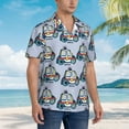 thumbnail image 5 of Easygdp Police Car Men's Hawaiian Shirts Print Lapel Short Sleeve for Beach, vacation, party, casual occasions - Large, 5 of 9
