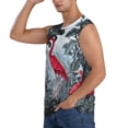 thumbnail image 3 of Lsque Flamingo On The Jungle Print Men's Cotton Blend Sleeveless Muscle Shirts (S-3XL)- Moisture Wicking, Odor Protection, UPF 30+,Medium, 3 of 8