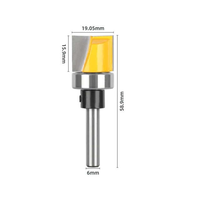 BTOER 6mm Shank Bowl & Tray Milling Cutter Woodworking Corner Rounding Router Bit Trimming Tools For Carving