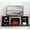 Cherry + MDF + 23' fireplace, variant on [Luckynote]Large TV Desk Storage Rack with Faux Stacked Stone Surround,Media Console Table with Large Storage Cabinet,Modern TV Media Entertaionment Stand,WHITE, 70.12"W*15.35"D*25.83"H