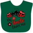 thumbnail image 3 of Inktastic My Uncle Loves Me with Cute Ladybugs Boys or Girls Baby Bib, 3 of 4