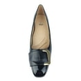 thumbnail image 6 of Ferwind Women's Slip-on Pumps Chunky Heels Goldtone Buckle Adult Black  8, 6 of 7