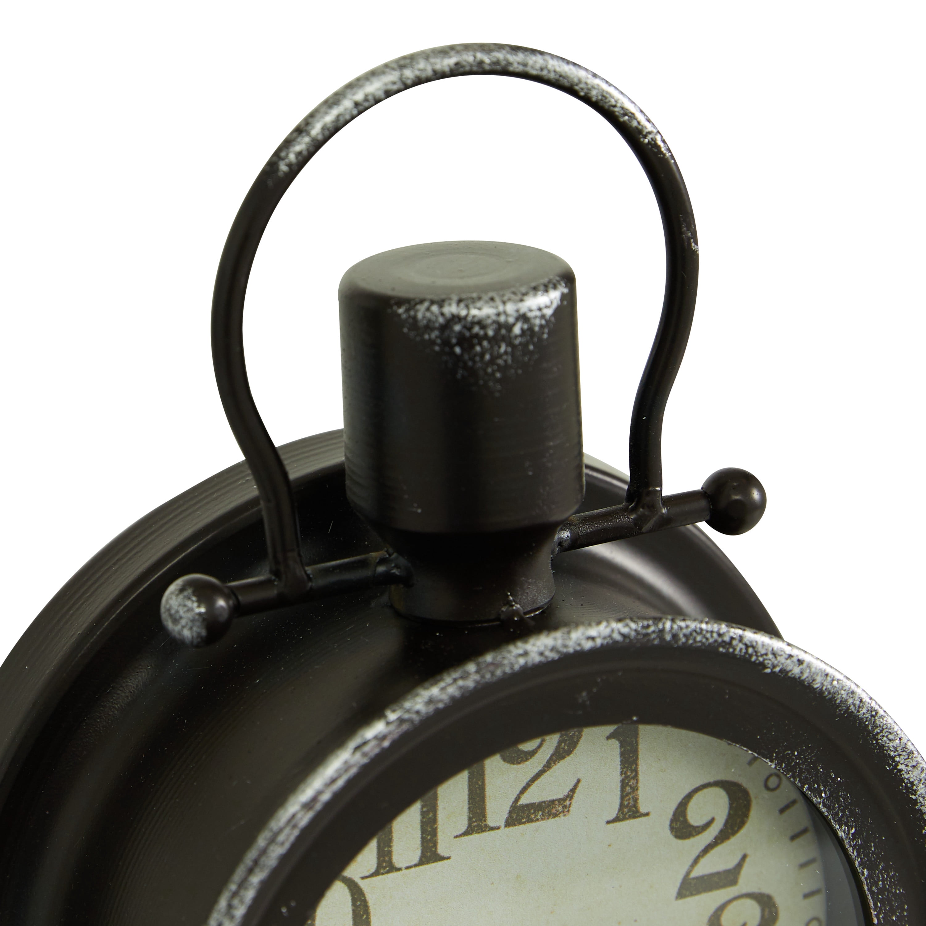 DecMode 9" Black Metal Stopwatch Style Clock, Set of 2