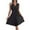 Black Dress for women, variant on ATOYSOY Women's Retro Solid Color Mini A Line Dress V Neck Beach Sundress Trendy Elegant Casual Bandage Pleated Sleeveless Workout Dress for Girls Black S