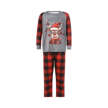 

Pybcvrrd Family Christmas Pjs Matching Sets Plaid Christmas Matching Jammies Pajamas Holiday Sleepwear
