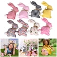 thumbnail image 2 of 8Pcs Fabric Easter Bunnies, Assorted Pastel Hanging Rabbit Ornaments for Garland, Party Decor & Spring Home Decor, Soft Party Supplies Easter Decorations, 2 of 9