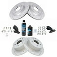 thumbnail image 2 of TRQ Front & Rear Ceramic Brake Pad & Performance Rotor Kit w/Fluids BKA21968, 2 of 8