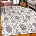 thumbnail image 3 of Floral Decorative Rug, Classic Victorian Floral Patterns Tulips Nostalgic Romantic Modern in Vintage Style, Quality Carpet for Bedroom Dorm and Living Room, 6 Sizes, Eggplant, by Ambesonne, 3 of 4