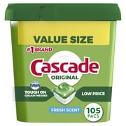 Cascade Pacs Dishwasher Detergents, Fresh Scent, 57 Ounce, 105 Count