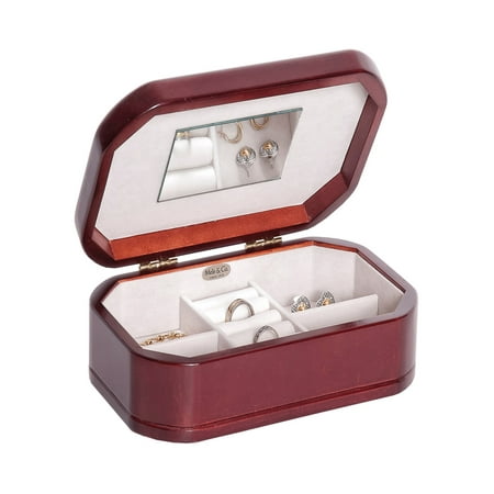 Mele Designs Morgan Wooden Jewelry Box, Cherry Finish