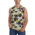 thumbnail image 6 of Daiia Happy Skeleton Printed Men's Tank Tops,Casual Soft Sleeveless Gym Muscle Shirts Bodybuilding Tee-Large, 6 of 8