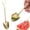 A, variant on Shovel Shape Demitasse Espresso Spoon, Stainless Steel Mini Coffee Spoons for Dessert,Tea, Appetizer, Party Supplies, Gold, Round