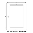 thumbnail image 2 of Off White Pebble Picture Frame Mat for 16x22 Frames - Fits 12x19 Photos - 25 Mats, 2 of 7