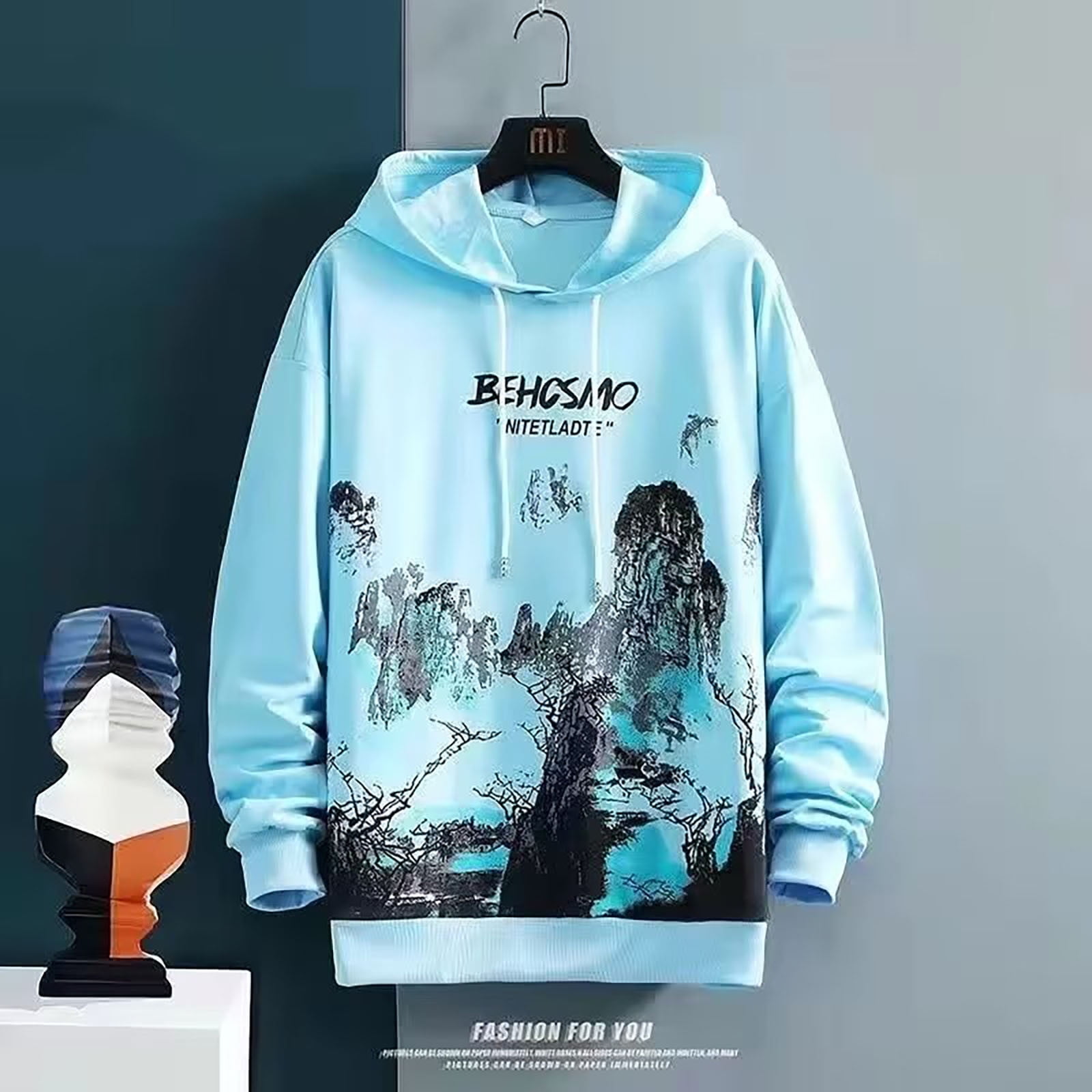 JHLZHS Men's Hoodies with Zipper Men's Fashion Casual
