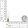 thumbnail image 6 of Gem Stone King 14K Yellow Gold Ecstasy Mystic Topaz and Black Diamond Pendant Necklace for Women | 1.10 Cttw | Gemstone November Birthstone | Pear Shape 8X5MM | With 18 inch Chain, 6 of 6