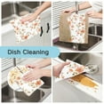 thumbnail image 2 of Yayeee 6 Pack Kitchen Dishcloths for Washing Dishes Soft Absorbent Microfiber Towels, Orange Floral Blooms, 2 of 9