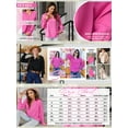 thumbnail image 7 of Weardear Women's Smocked Long Sleeve V-Neck Blouse, Casual Chiffon Tops, 7 of 7