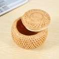 thumbnail image 2 of Set of 2 Bamboo Baskets with Lid for Storing Small Items Storage Box, 2 of 7