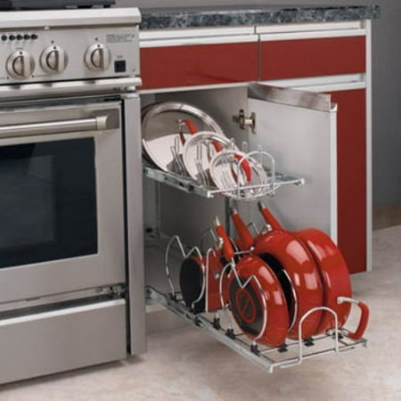 Rev-a-Shelf Chrome Two-Tier Cookware Organizer