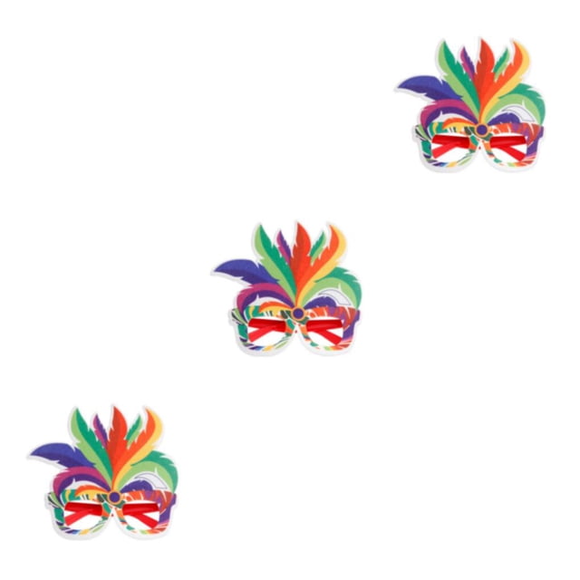 Gafas de carnaval Wosthever DIY Plume marco divertido colorido Type1 NO1