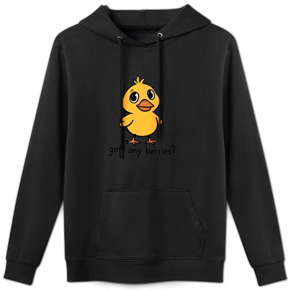 Sudadera con capucha de patito amarillo linda y divertida, hecha de algodón agradable para la piel, top casual unisex.