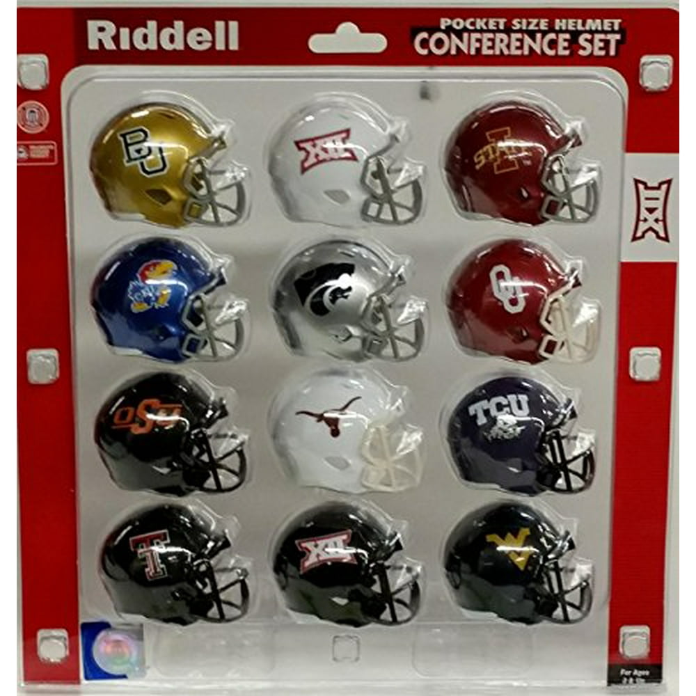Riddell Big 12 Conference NCAA 2016 Pocket Pro Helmet Set Walmart