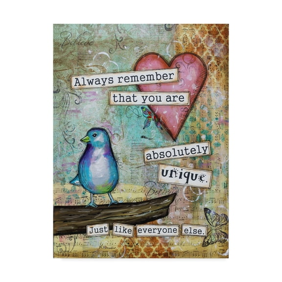 Trademark Fine Art 'Uniquely You' Canvas Art by Let Your Art Soar